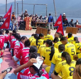 रारा तालको किनारमा कवडी खेलको रौनक