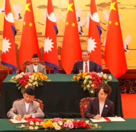 नेपाल र चीनबीच ९  वटा सहमति समझदारी पत्रमा हस्ताक्षर