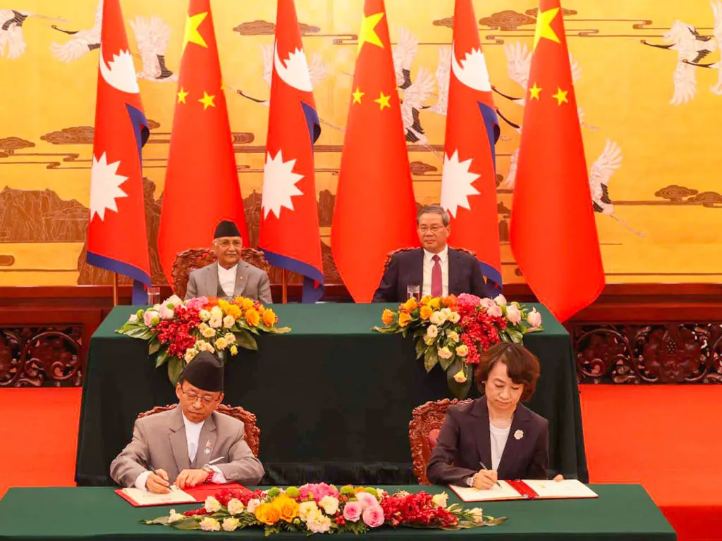 नेपाल र चीनबीच ९  वटा सहमति समझदारी पत्रमा हस्ताक्षर