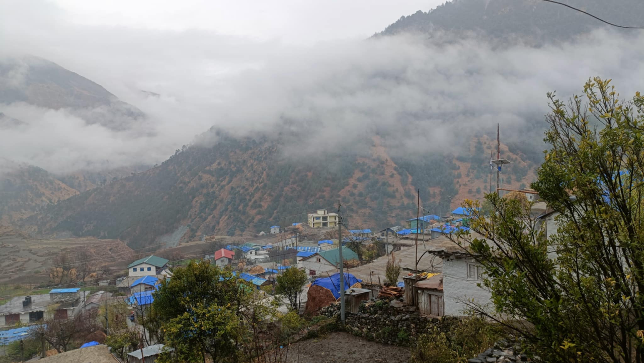 हिमाली जिल्लामा हिमपात र बर्षा