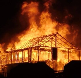 रारा तालकै छेउमा डाफे होटलमा आगलागी