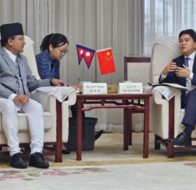 वनमन्त्री शाही र चीनको राष्ट्रिय वन तथा घाँसे मैदान मन्त्रीबीच भेटघाट