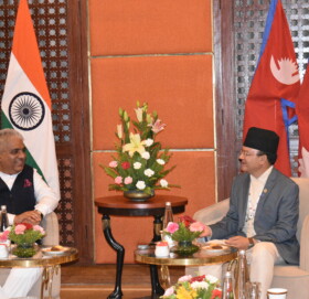 वनमन्त्री शाही संग बिदेशी पाहुनाको शिष्टचार भेटवार्ता