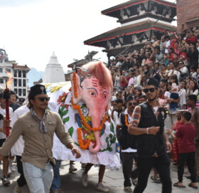 वसन्तपुरमा इन्द्रजात्राको रौनक