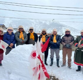 सेताम्य  हिउँमा एमाले हुम्लाको चुनावी अभियान