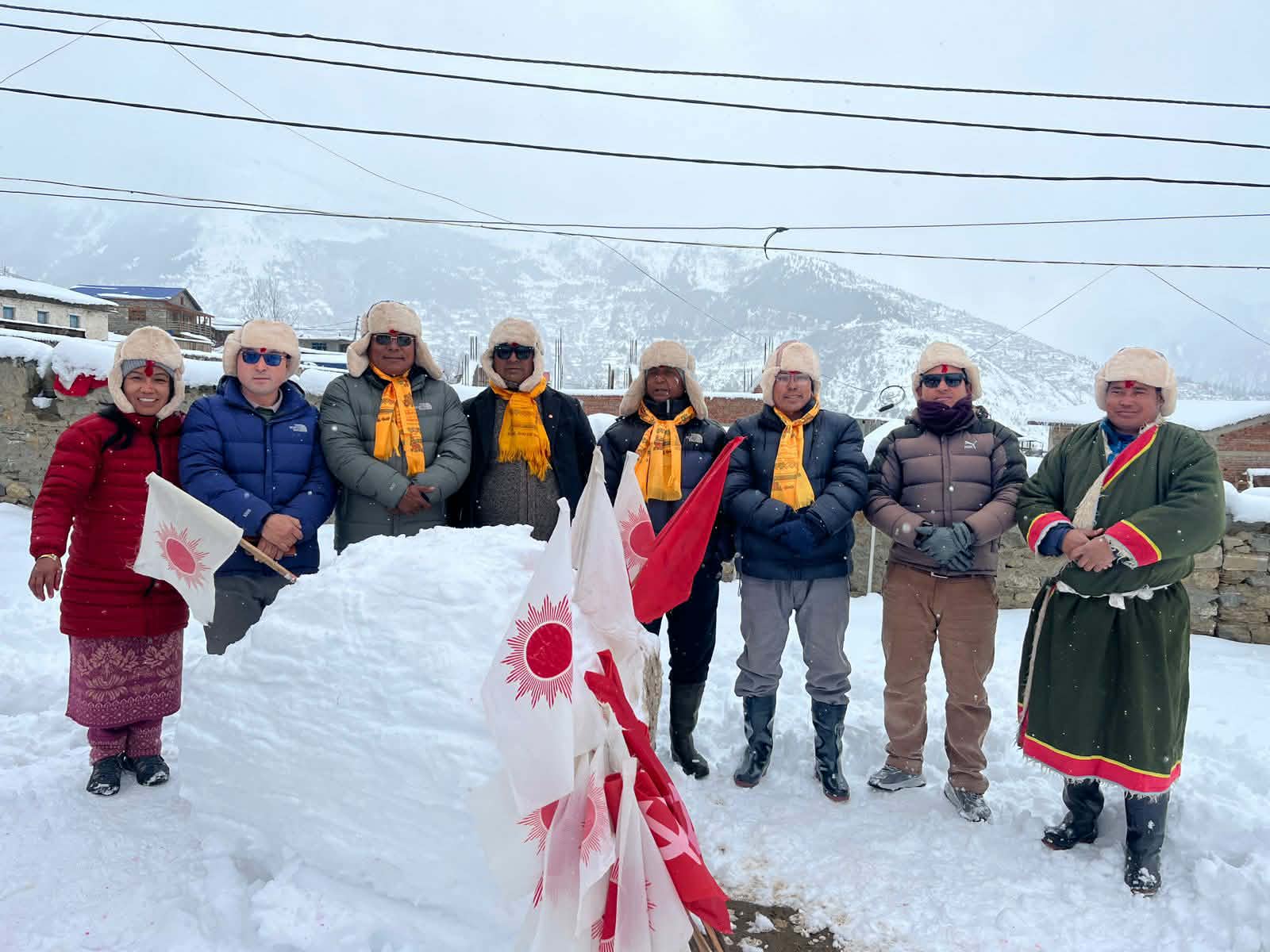 सेताम्य  हिउँमा एमाले हुम्लाको चुनावी अभियान