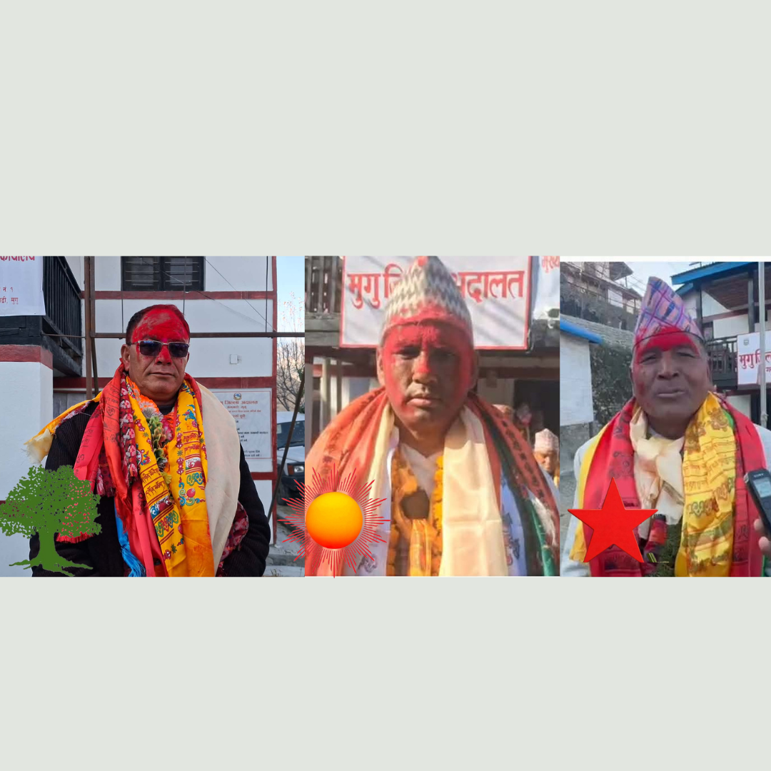 मुगुमा तीन दलको चुनावी प्रतिस्पर्धा