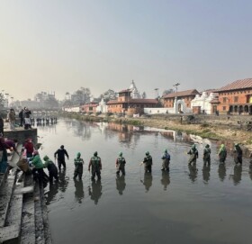 बागमती सरसफाई महाअभियानमा १८ मेट्रिक टन फोहोर संकलन
