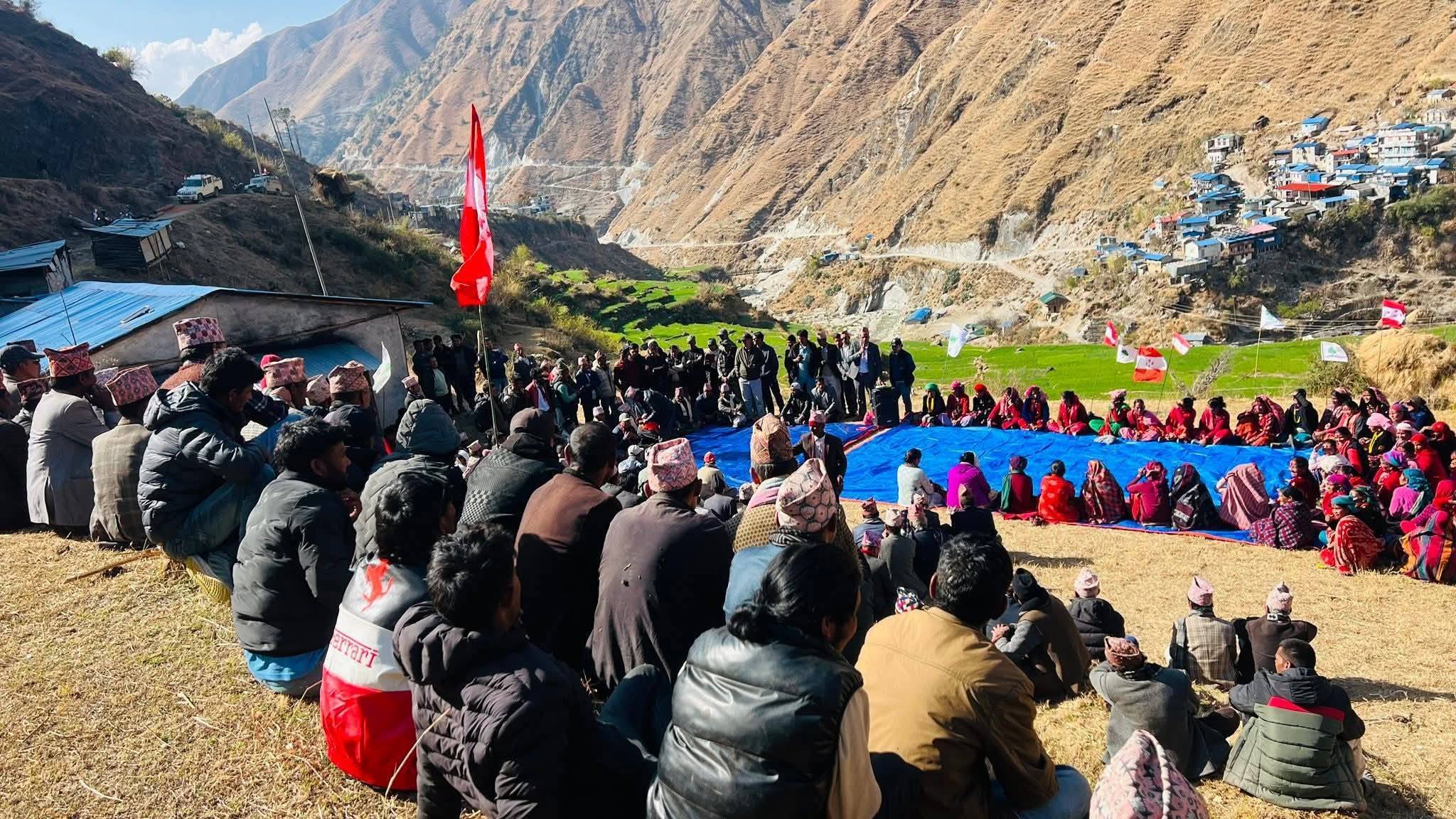 कांग्रेस मुगुको चुनावी सभा