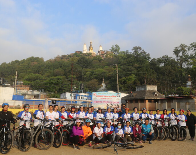 काठमाडौं महानगरपालिकाद्धारा ५ सय महिलालाई साइकल प्रशिक्षण