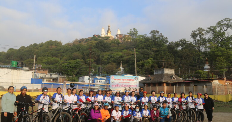 काठमाडौं महानगरपालिकाद्धारा ५ सय महिलालाई साइकल प्रशिक्षण