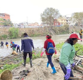 वाग्मती सरफाई महाअभियान ३ मेट्रिकटन फोहर संकलन