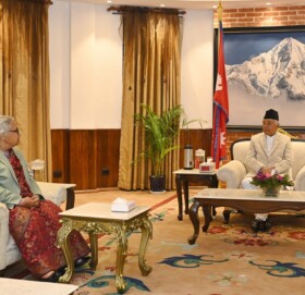 राष्ट्रपति पौडेल र प्रधानमन्त्री कार्की बीच भेटवार्ता
