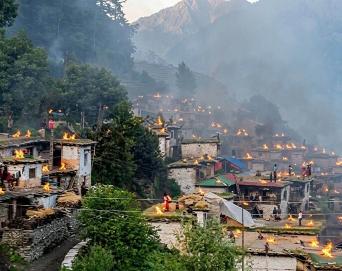 कर्णालीमा साउने संक्रान्ति, राँको बाल्ने र लुतो फाल्ने पर्वको रुपमा मनाइदै