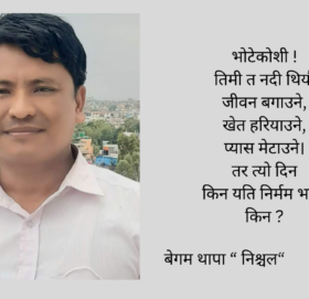 शनिबारिय कविता : भोटेकोशीको भेलमा बगेका सपनाहरू