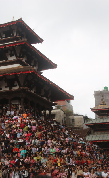 बसन्तपुर हनुमान ढोका क्षेत्रमा इन्द्रजात्राको चहलपहल