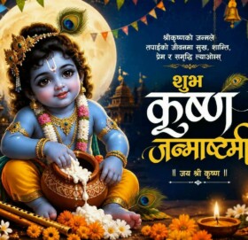 आज श्रीकृष्ण जन्माष्टमी पर्व मनाइदै