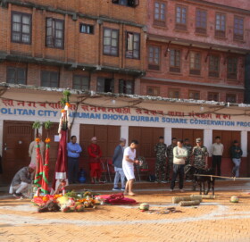 हनुमानढोकाको दसैंघरमा पञ्चबलि दिइयो