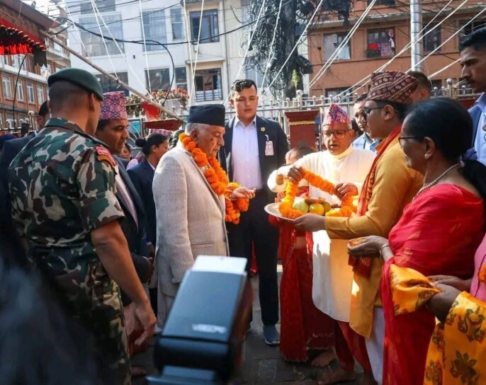 राष्ट्रपति रामचन्द्र पौडेलद्धारा काठमाडौका शक्तिपीठहरूको दर्शन